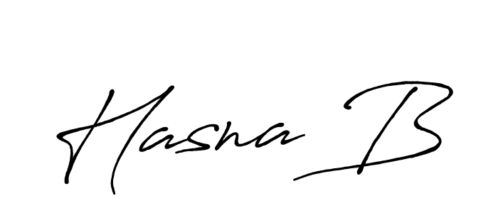 How to make Hasna B name signature. Use Antro_Vectra_Bolder style for creating short signs online. This is the latest handwritten sign. Hasna B signature style 7 images and pictures png