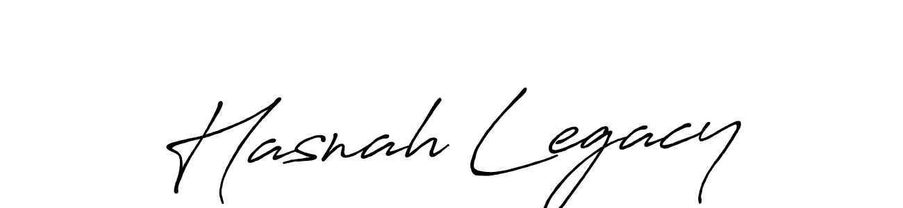 How to make Hasnah Legacy name signature. Use Antro_Vectra_Bolder style for creating short signs online. This is the latest handwritten sign. Hasnah Legacy signature style 7 images and pictures png