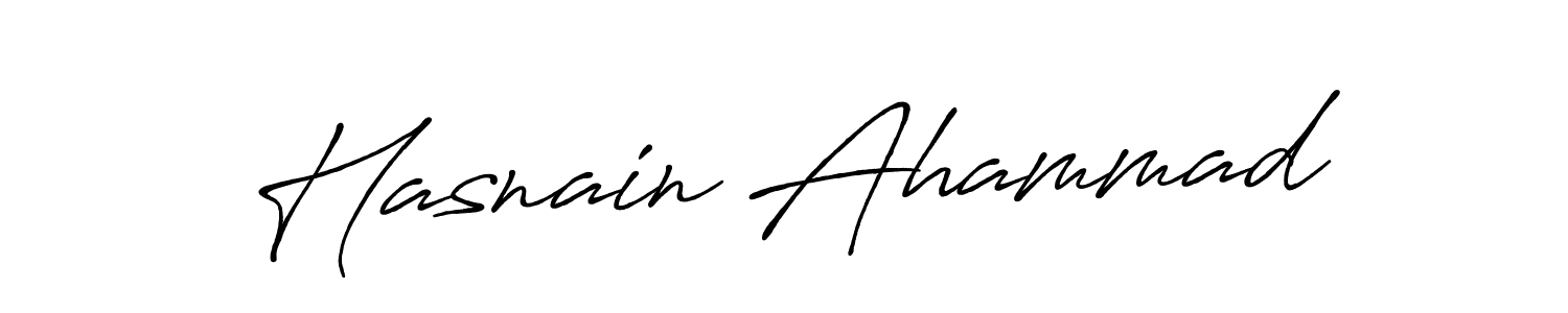 How to make Hasnain Ahammad signature? Antro_Vectra_Bolder is a professional autograph style. Create handwritten signature for Hasnain Ahammad name. Hasnain Ahammad signature style 7 images and pictures png