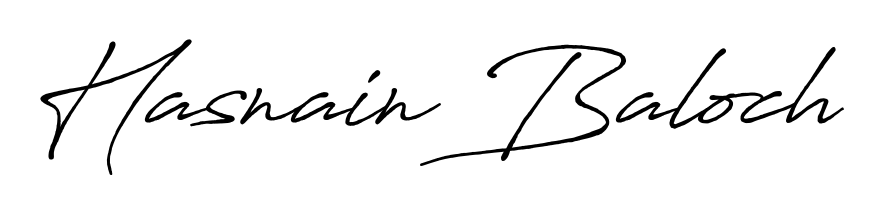 Achieve flawless digital penmanship with Hasnain Baloch name in Antro_Vectra_Bolder font. The perfect tool for creating online signatures. Hasnain Baloch signature style 7 images and pictures png