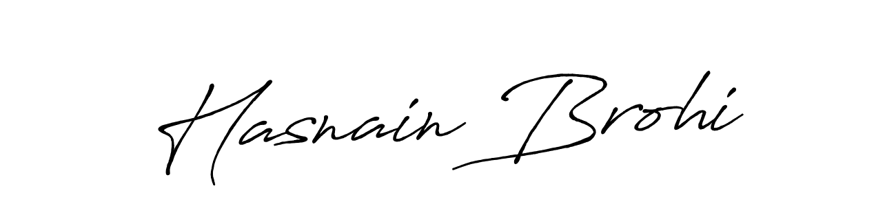 How to Draw Hasnain Brohi signature style? Antro_Vectra_Bolder is a latest design signature styles for name Hasnain Brohi. Hasnain Brohi signature style 7 images and pictures png