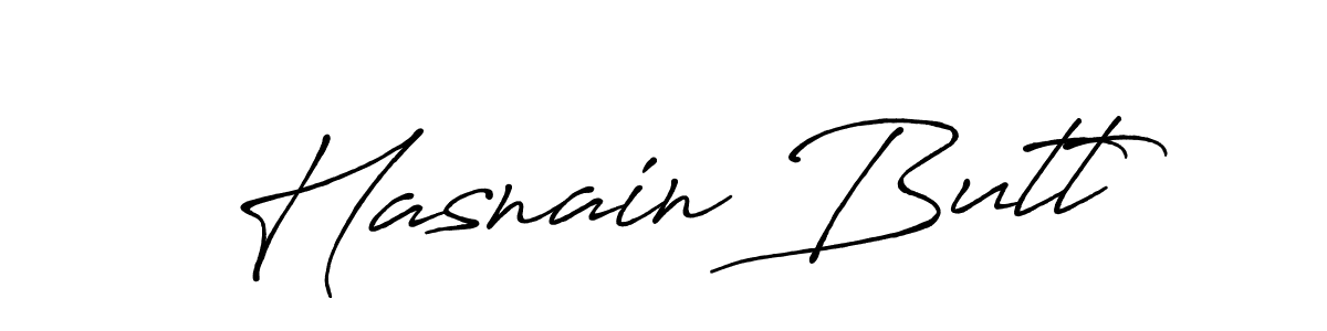 Design your own signature with our free online signature maker. With this signature software, you can create a handwritten (Antro_Vectra_Bolder) signature for name Hasnain Butt. Hasnain Butt signature style 7 images and pictures png