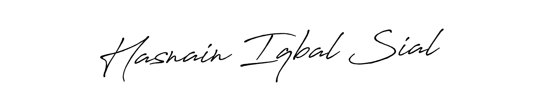 Hasnain Iqbal Sial stylish signature style. Best Handwritten Sign (Antro_Vectra_Bolder) for my name. Handwritten Signature Collection Ideas for my name Hasnain Iqbal Sial. Hasnain Iqbal Sial signature style 7 images and pictures png