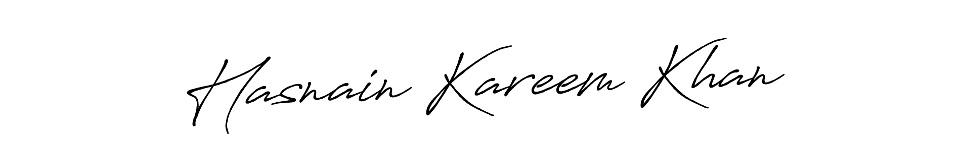 How to make Hasnain Kareem Khan signature? Antro_Vectra_Bolder is a professional autograph style. Create handwritten signature for Hasnain Kareem Khan name. Hasnain Kareem Khan signature style 7 images and pictures png