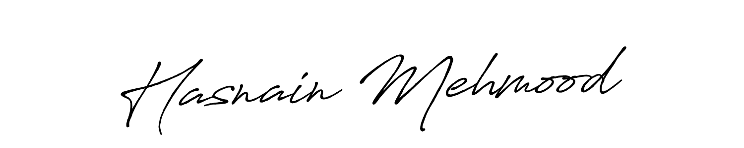 Design your own signature with our free online signature maker. With this signature software, you can create a handwritten (Antro_Vectra_Bolder) signature for name Hasnain Mehmood. Hasnain Mehmood signature style 7 images and pictures png