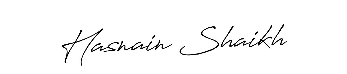 Also we have Hasnain Shaikh name is the best signature style. Create professional handwritten signature collection using Antro_Vectra_Bolder autograph style. Hasnain Shaikh signature style 7 images and pictures png