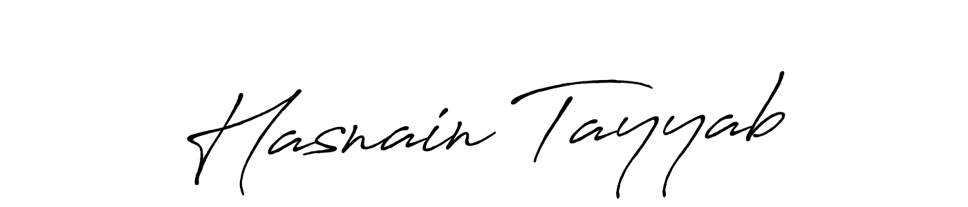 Also we have Hasnain Tayyab name is the best signature style. Create professional handwritten signature collection using Antro_Vectra_Bolder autograph style. Hasnain Tayyab signature style 7 images and pictures png