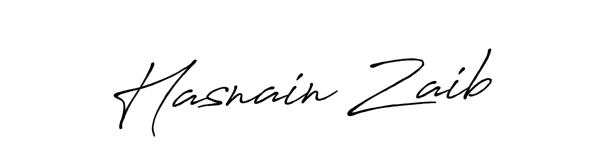 Hasnain Zaib stylish signature style. Best Handwritten Sign (Antro_Vectra_Bolder) for my name. Handwritten Signature Collection Ideas for my name Hasnain Zaib. Hasnain Zaib signature style 7 images and pictures png