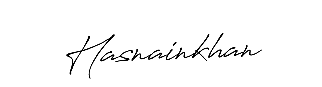 Design your own signature with our free online signature maker. With this signature software, you can create a handwritten (Antro_Vectra_Bolder) signature for name Hasnainkhan. Hasnainkhan signature style 7 images and pictures png