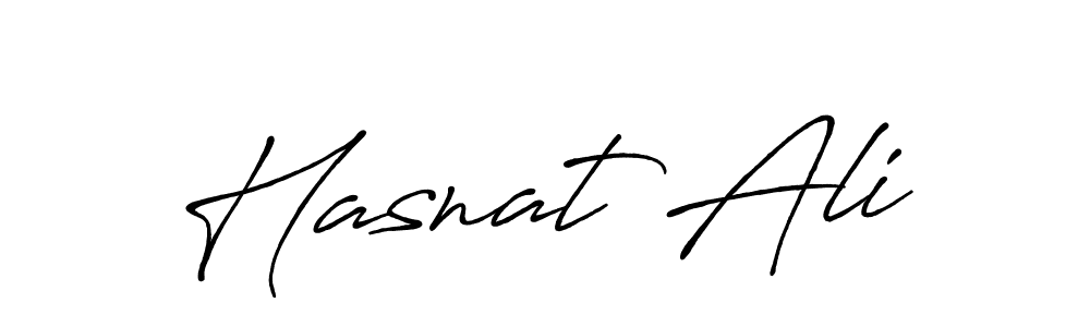 Make a beautiful signature design for name Hasnat Ali. With this signature (Antro_Vectra_Bolder) style, you can create a handwritten signature for free. Hasnat Ali signature style 7 images and pictures png