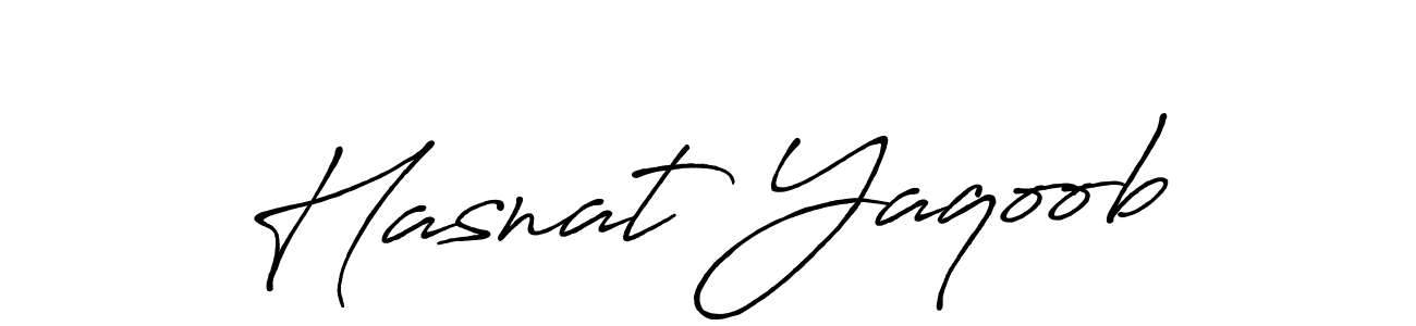 Create a beautiful signature design for name Hasnat Yaqoob. With this signature (Antro_Vectra_Bolder) fonts, you can make a handwritten signature for free. Hasnat Yaqoob signature style 7 images and pictures png