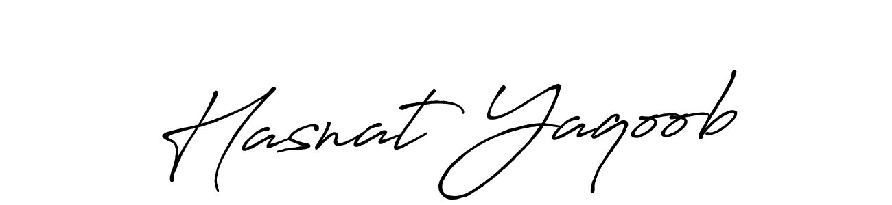 Create a beautiful signature design for name Hasnat Yaqoob. With this signature (Antro_Vectra_Bolder) fonts, you can make a handwritten signature for free. Hasnat Yaqoob signature style 7 images and pictures png