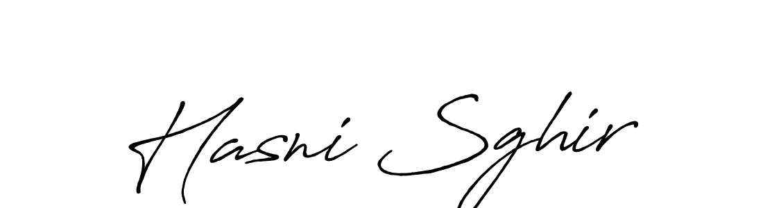 Create a beautiful signature design for name Hasni Sghir. With this signature (Antro_Vectra_Bolder) fonts, you can make a handwritten signature for free. Hasni Sghir signature style 7 images and pictures png