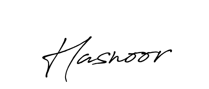 Make a beautiful signature design for name Hasnoor. With this signature (Antro_Vectra_Bolder) style, you can create a handwritten signature for free. Hasnoor signature style 7 images and pictures png