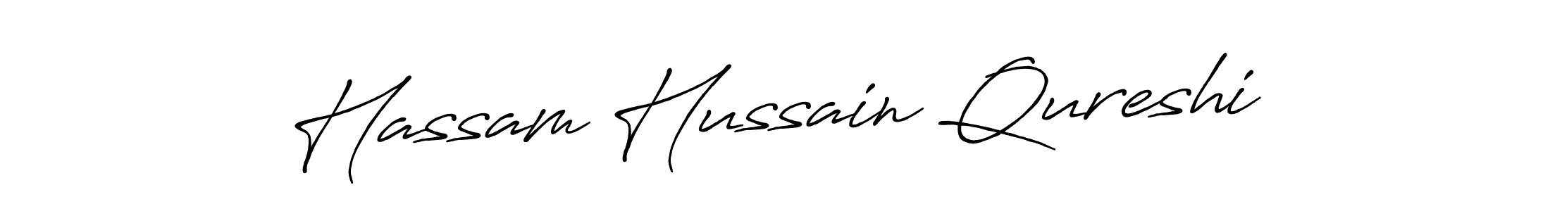 Hassam Hussain Qureshi stylish signature style. Best Handwritten Sign (Antro_Vectra_Bolder) for my name. Handwritten Signature Collection Ideas for my name Hassam Hussain Qureshi. Hassam Hussain Qureshi signature style 7 images and pictures png