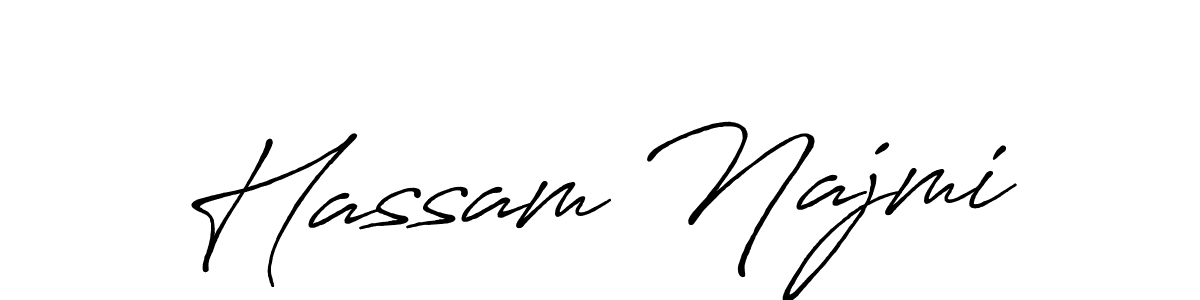 You should practise on your own different ways (Antro_Vectra_Bolder) to write your name (Hassam Najmi) in signature. don't let someone else do it for you. Hassam Najmi signature style 7 images and pictures png