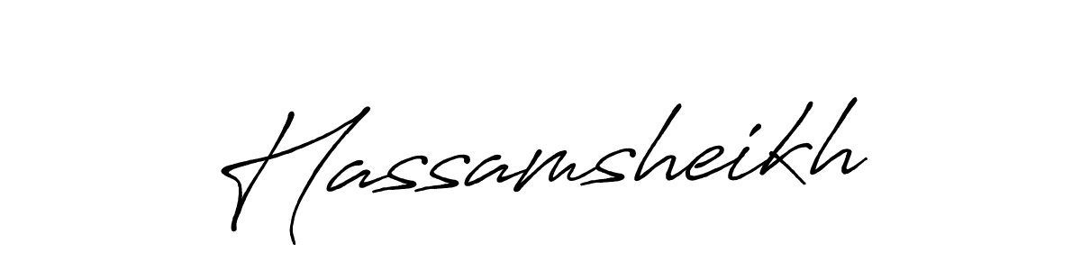 Also You can easily find your signature by using the search form. We will create Hassamsheikh name handwritten signature images for you free of cost using Antro_Vectra_Bolder sign style. Hassamsheikh signature style 7 images and pictures png