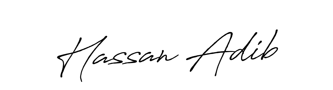 How to make Hassan Adib signature? Antro_Vectra_Bolder is a professional autograph style. Create handwritten signature for Hassan Adib name. Hassan Adib signature style 7 images and pictures png