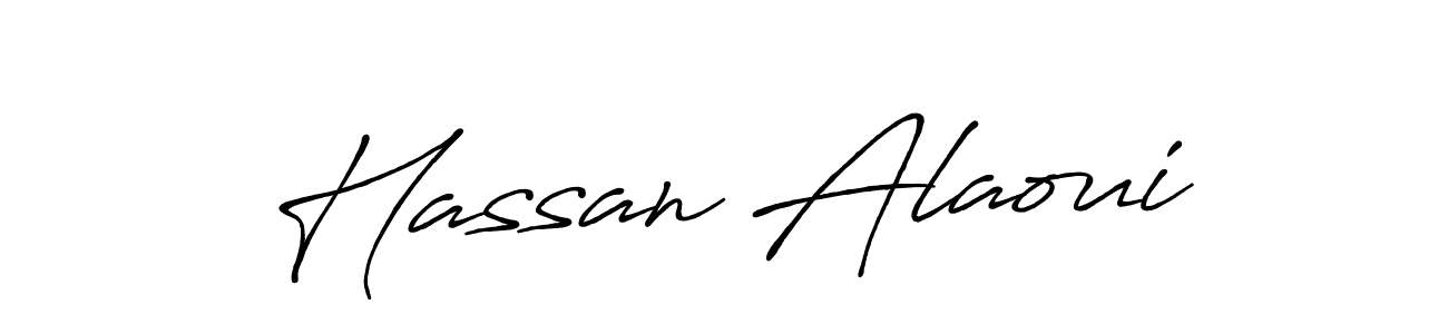 Hassan Alaoui stylish signature style. Best Handwritten Sign (Antro_Vectra_Bolder) for my name. Handwritten Signature Collection Ideas for my name Hassan Alaoui. Hassan Alaoui signature style 7 images and pictures png