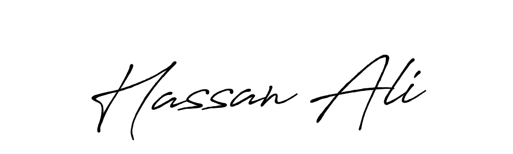 How to make Hassan Ali name signature. Use Antro_Vectra_Bolder style for creating short signs online. This is the latest handwritten sign. Hassan Ali signature style 7 images and pictures png