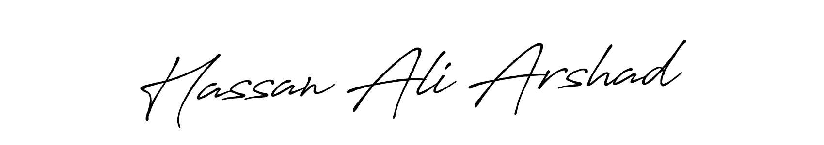 Also we have Hassan Ali Arshad name is the best signature style. Create professional handwritten signature collection using Antro_Vectra_Bolder autograph style. Hassan Ali Arshad signature style 7 images and pictures png