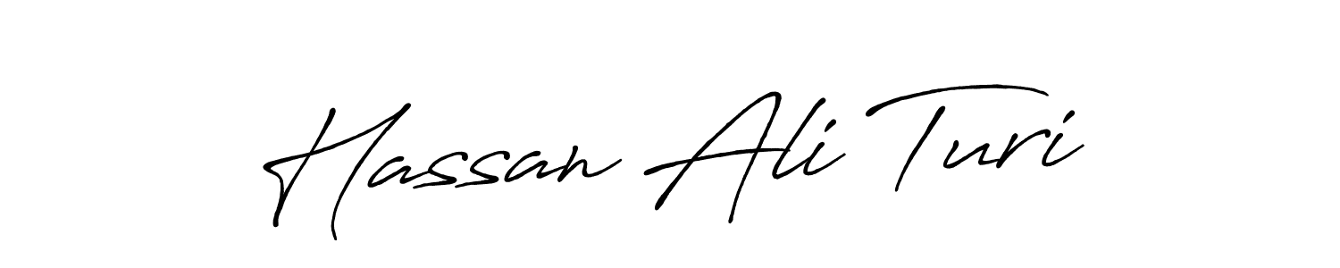 You should practise on your own different ways (Antro_Vectra_Bolder) to write your name (Hassan Ali Turi) in signature. don't let someone else do it for you. Hassan Ali Turi signature style 7 images and pictures png