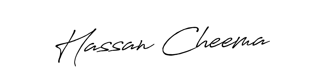 Make a beautiful signature design for name Hassan Cheema. With this signature (Antro_Vectra_Bolder) style, you can create a handwritten signature for free. Hassan Cheema signature style 7 images and pictures png
