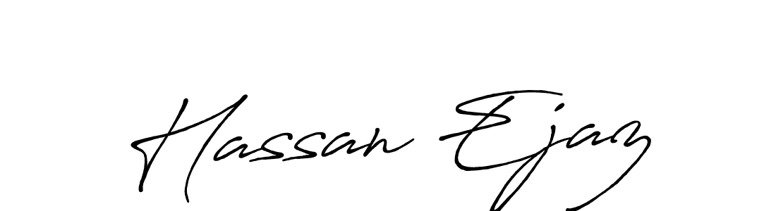 The best way (Antro_Vectra_Bolder) to make a short signature is to pick only two or three words in your name. The name Hassan Ejaz include a total of six letters. For converting this name. Hassan Ejaz signature style 7 images and pictures png