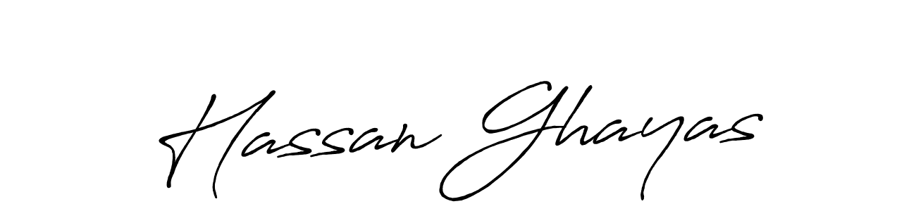 Make a beautiful signature design for name Hassan Ghayas. With this signature (Antro_Vectra_Bolder) style, you can create a handwritten signature for free. Hassan Ghayas signature style 7 images and pictures png