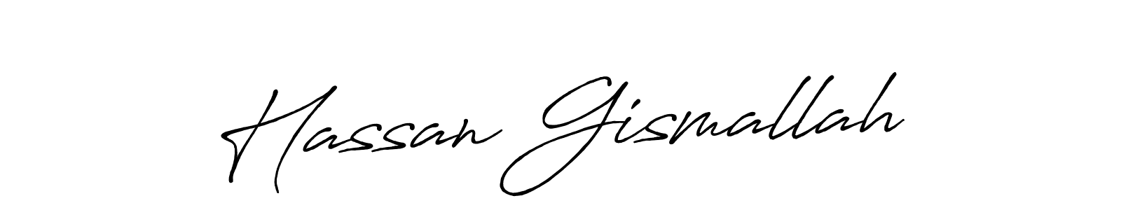 Hassan Gismallah stylish signature style. Best Handwritten Sign (Antro_Vectra_Bolder) for my name. Handwritten Signature Collection Ideas for my name Hassan Gismallah. Hassan Gismallah signature style 7 images and pictures png