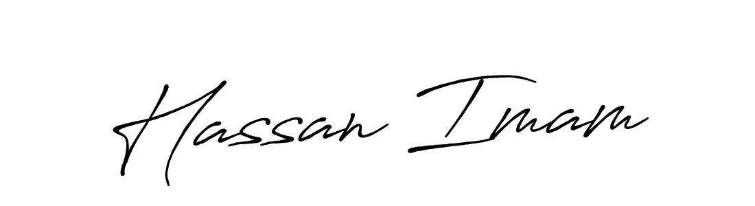 Design your own signature with our free online signature maker. With this signature software, you can create a handwritten (Antro_Vectra_Bolder) signature for name Hassan Imam. Hassan Imam signature style 7 images and pictures png