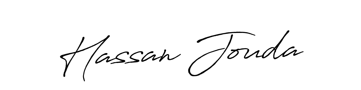 How to make Hassan Jouda name signature. Use Antro_Vectra_Bolder style for creating short signs online. This is the latest handwritten sign. Hassan Jouda signature style 7 images and pictures png