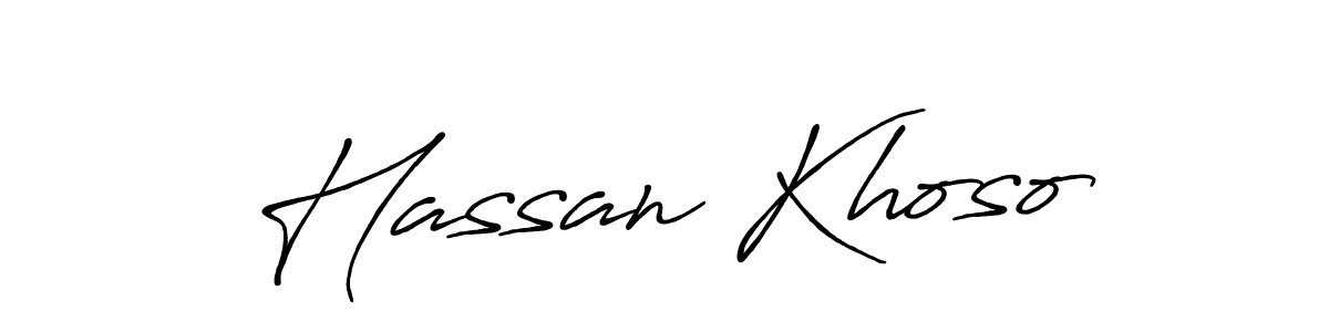 Create a beautiful signature design for name Hassan Khoso. With this signature (Antro_Vectra_Bolder) fonts, you can make a handwritten signature for free. Hassan Khoso signature style 7 images and pictures png