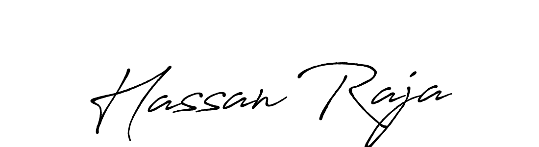 Use a signature maker to create a handwritten signature online. With this signature software, you can design (Antro_Vectra_Bolder) your own signature for name Hassan Raja. Hassan Raja signature style 7 images and pictures png