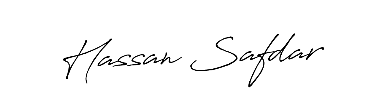 Create a beautiful signature design for name Hassan Safdar. With this signature (Antro_Vectra_Bolder) fonts, you can make a handwritten signature for free. Hassan Safdar signature style 7 images and pictures png