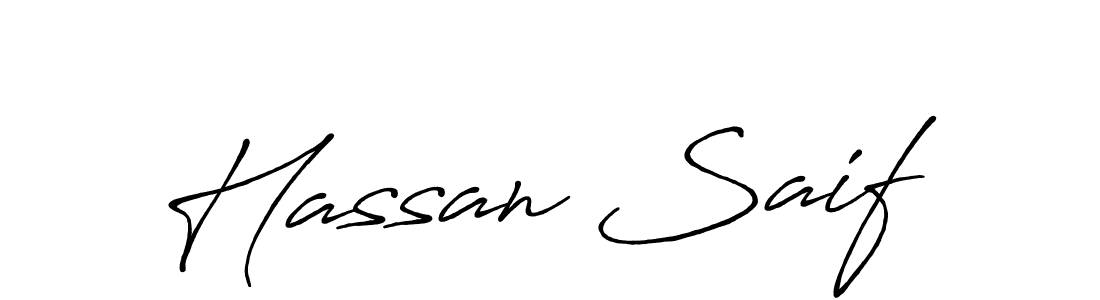 The best way (Antro_Vectra_Bolder) to make a short signature is to pick only two or three words in your name. The name Hassan Saif include a total of six letters. For converting this name. Hassan Saif signature style 7 images and pictures png