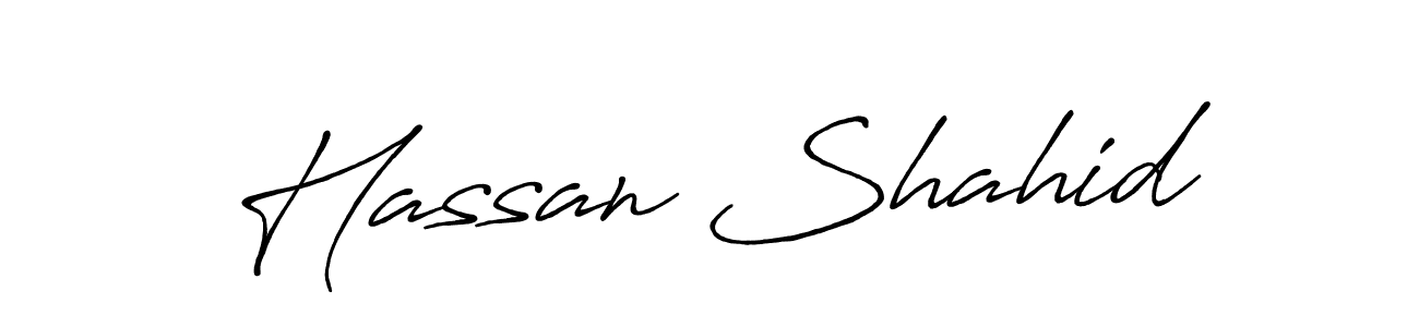 Hassan Shahid stylish signature style. Best Handwritten Sign (Antro_Vectra_Bolder) for my name. Handwritten Signature Collection Ideas for my name Hassan Shahid. Hassan Shahid signature style 7 images and pictures png