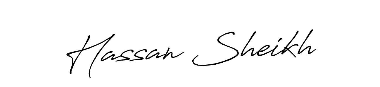 Hassan Sheikh stylish signature style. Best Handwritten Sign (Antro_Vectra_Bolder) for my name. Handwritten Signature Collection Ideas for my name Hassan Sheikh. Hassan Sheikh signature style 7 images and pictures png