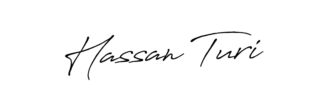 Use a signature maker to create a handwritten signature online. With this signature software, you can design (Antro_Vectra_Bolder) your own signature for name Hassan Turi. Hassan Turi signature style 7 images and pictures png
