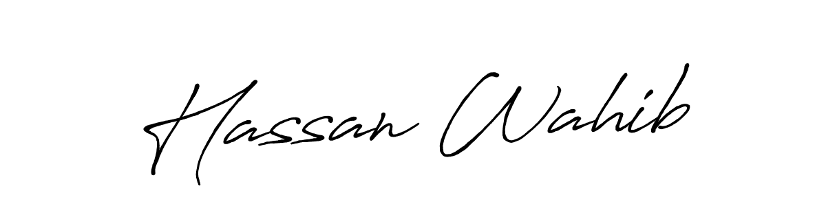 This is the best signature style for the Hassan Wahib name. Also you like these signature font (Antro_Vectra_Bolder). Mix name signature. Hassan Wahib signature style 7 images and pictures png