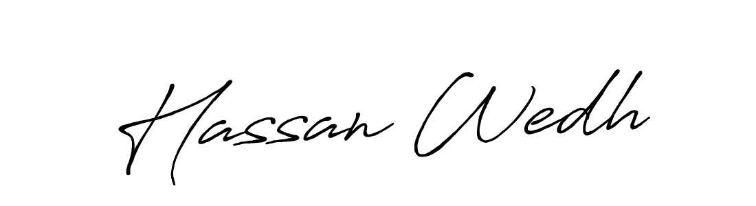 Also You can easily find your signature by using the search form. We will create Hassan Wedh name handwritten signature images for you free of cost using Antro_Vectra_Bolder sign style. Hassan Wedh signature style 7 images and pictures png