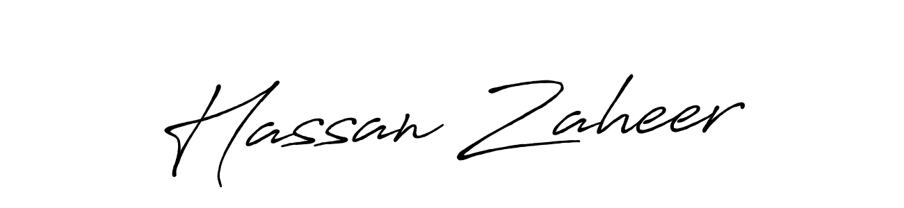 You should practise on your own different ways (Antro_Vectra_Bolder) to write your name (Hassan Zaheer) in signature. don't let someone else do it for you. Hassan Zaheer signature style 7 images and pictures png