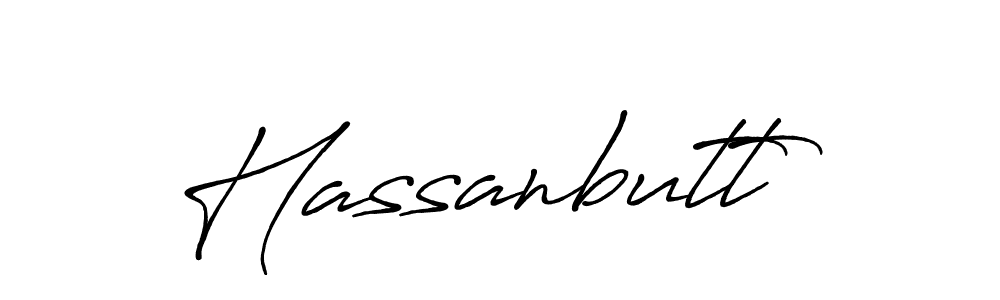 How to make Hassanbutt name signature. Use Antro_Vectra_Bolder style for creating short signs online. This is the latest handwritten sign. Hassanbutt signature style 7 images and pictures png