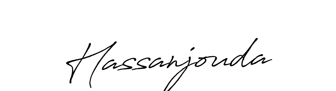 Use a signature maker to create a handwritten signature online. With this signature software, you can design (Antro_Vectra_Bolder) your own signature for name Hassanjouda. Hassanjouda signature style 7 images and pictures png