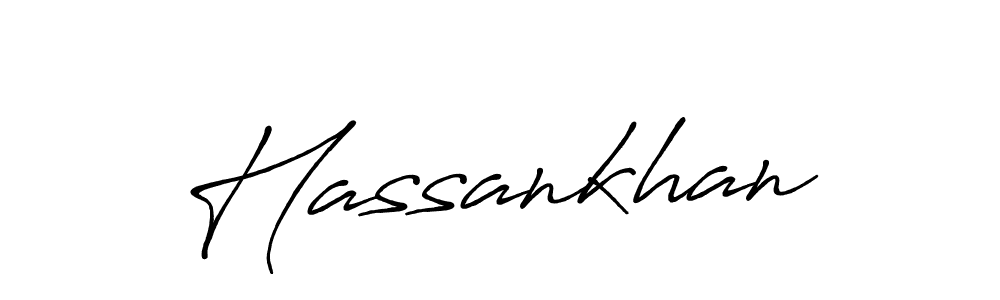 Use a signature maker to create a handwritten signature online. With this signature software, you can design (Antro_Vectra_Bolder) your own signature for name Hassankhan. Hassankhan signature style 7 images and pictures png