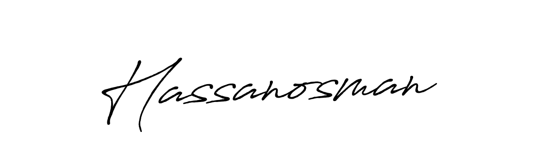 Create a beautiful signature design for name Hassanosman. With this signature (Antro_Vectra_Bolder) fonts, you can make a handwritten signature for free. Hassanosman signature style 7 images and pictures png