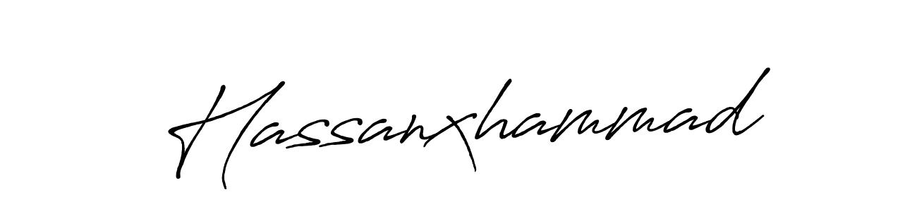 Use a signature maker to create a handwritten signature online. With this signature software, you can design (Antro_Vectra_Bolder) your own signature for name Hassanxhammad. Hassanxhammad signature style 7 images and pictures png