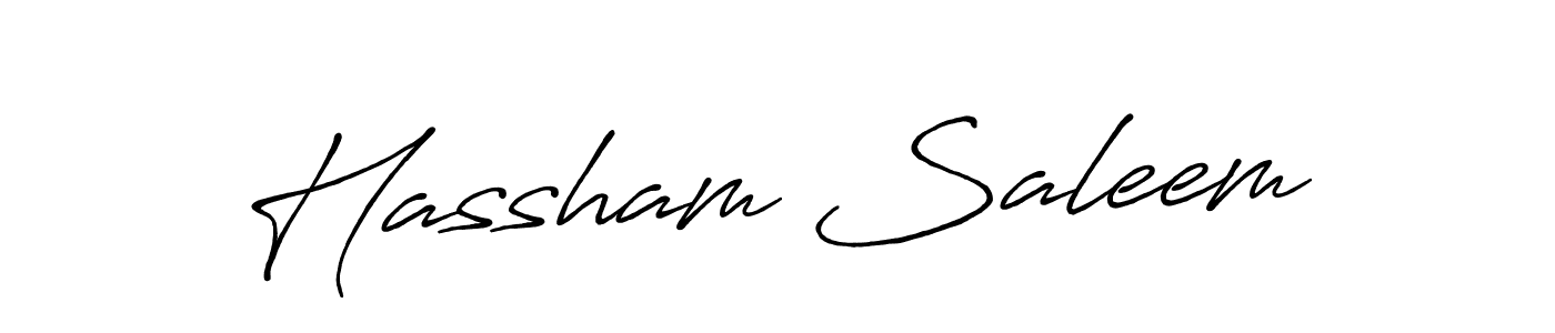 You should practise on your own different ways (Antro_Vectra_Bolder) to write your name (Hassham Saleem) in signature. don't let someone else do it for you. Hassham Saleem signature style 7 images and pictures png