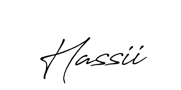 Hassii stylish signature style. Best Handwritten Sign (Antro_Vectra_Bolder) for my name. Handwritten Signature Collection Ideas for my name Hassii. Hassii signature style 7 images and pictures png