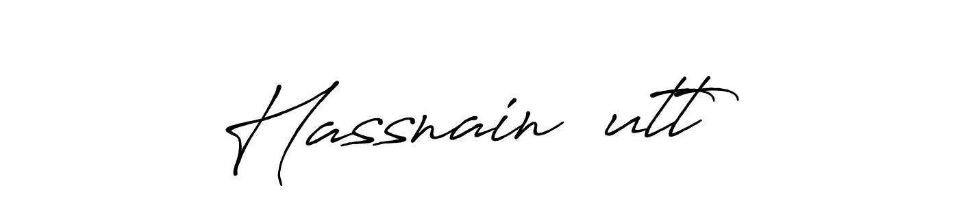 This is the best signature style for the Hassnain جutt name. Also you like these signature font (Antro_Vectra_Bolder). Mix name signature. Hassnain جutt signature style 7 images and pictures png